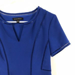 Banana Republic Cobalt Blue A-Line Knee Dress